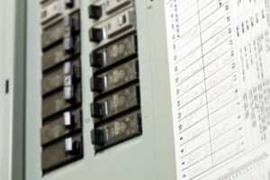 close-up-of-circuit-breakers-on-an-electrical-panel
